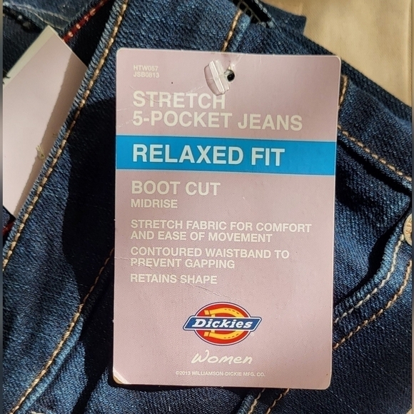 Women's Denim Dickies Relaxed Fit 5 pocket jean 4R NWT - Picture 2 of 9